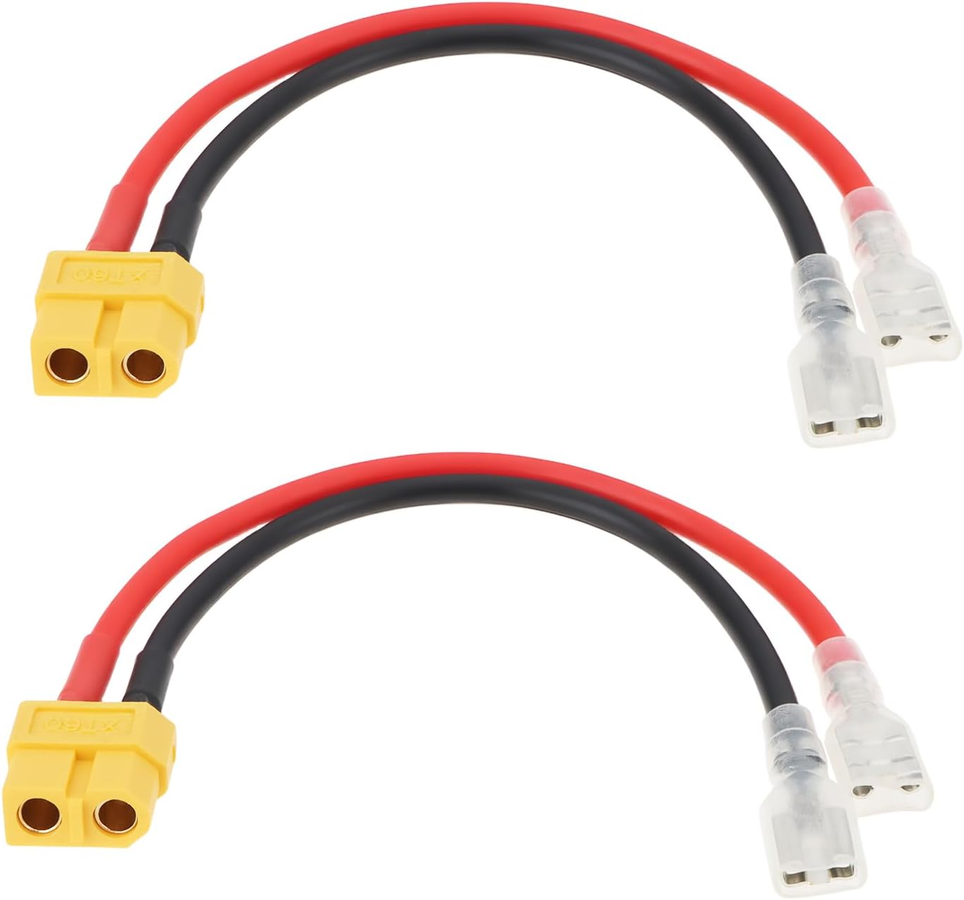 2 Xt60-auf-6,3-mm-batterieanschlüsse, 14 Awg Flachstecker, Kompatibel Mit Waverunner Und Atom