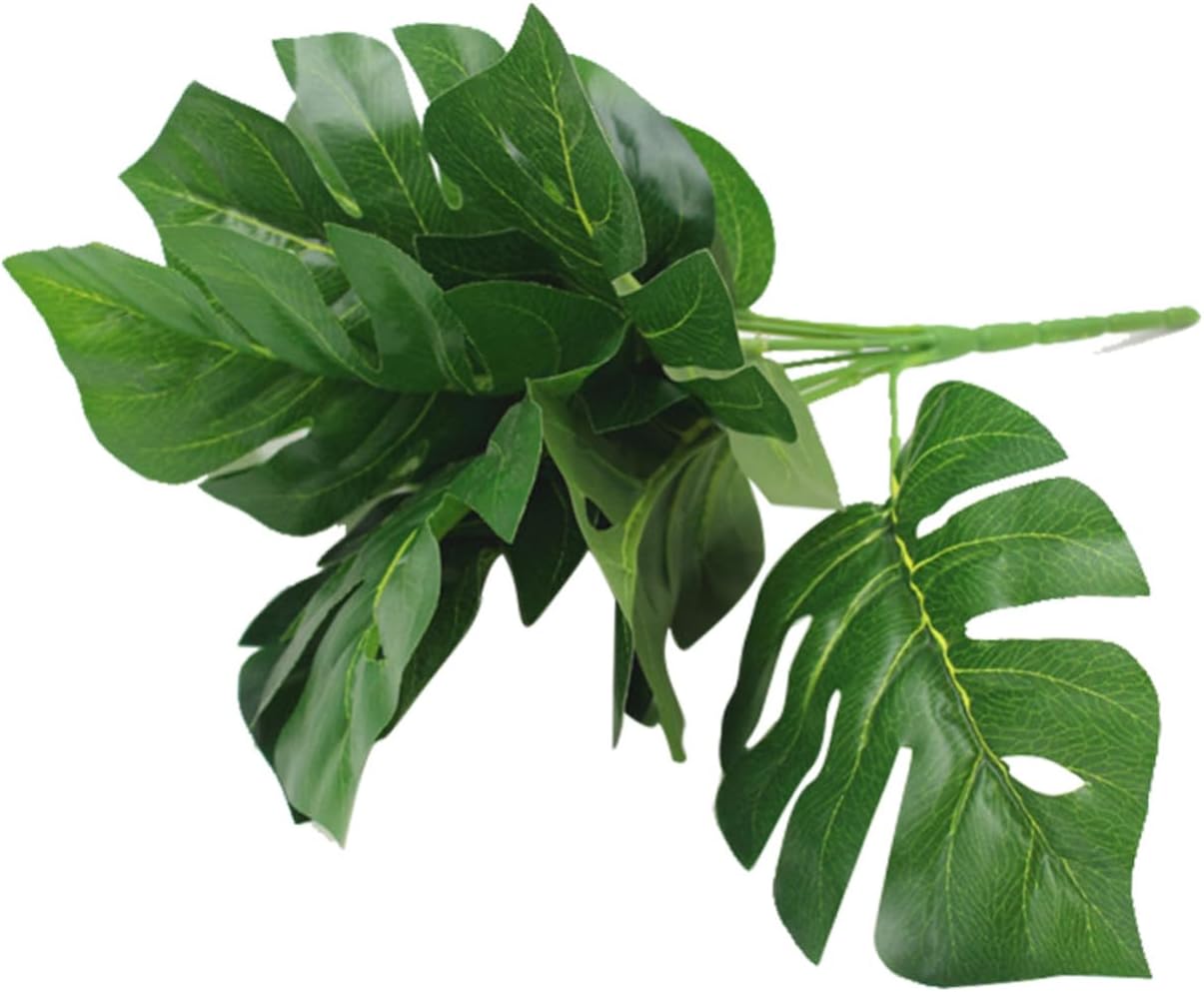 Künstliche Grüne Monstera-blätter Aus Seide Mit 9 Köpfen Zur Dekoration