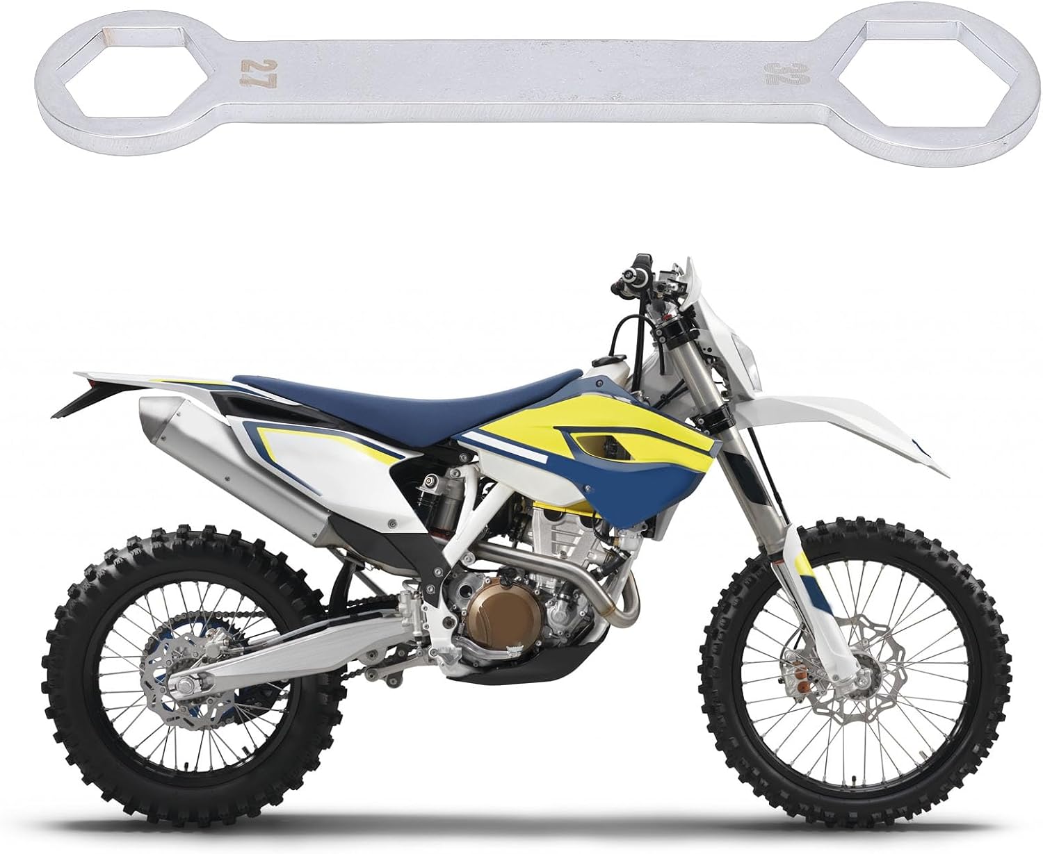 Kombinations-achsschlüssel 27 Mm 32 Mm, Motorrad-achsmutternwerkzeug Mit Größenmarkierungen, Kompatibel Mit Fe 350 Te 300i Fc 450 250 Sx F 450 Sx F 1290 790 Adventure Motorrädern