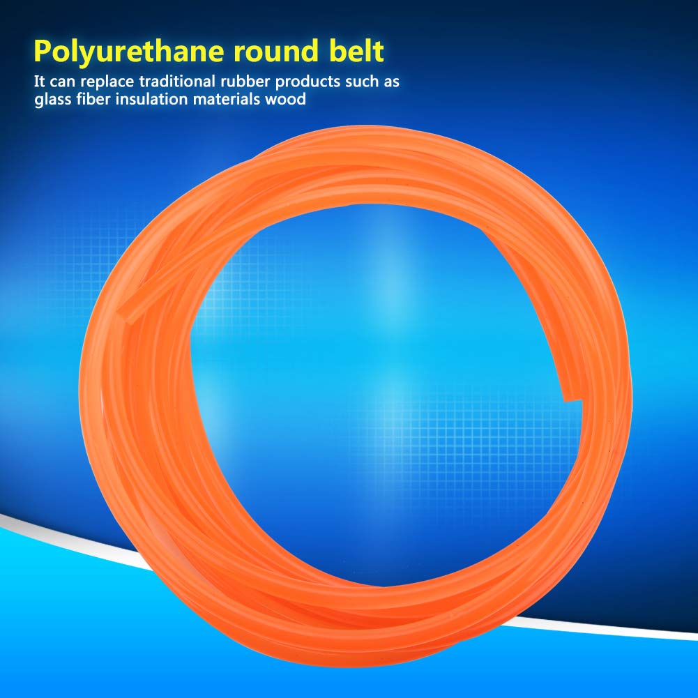 Runder Keilriemen Aus Orangefarbenem Pu – Polyurethan-antriebsriemen Für Den Antrieb In Verpackungsmaschinen Und Maschinenbau – 8 Mm X 5 M (8 Mm X 5 M)