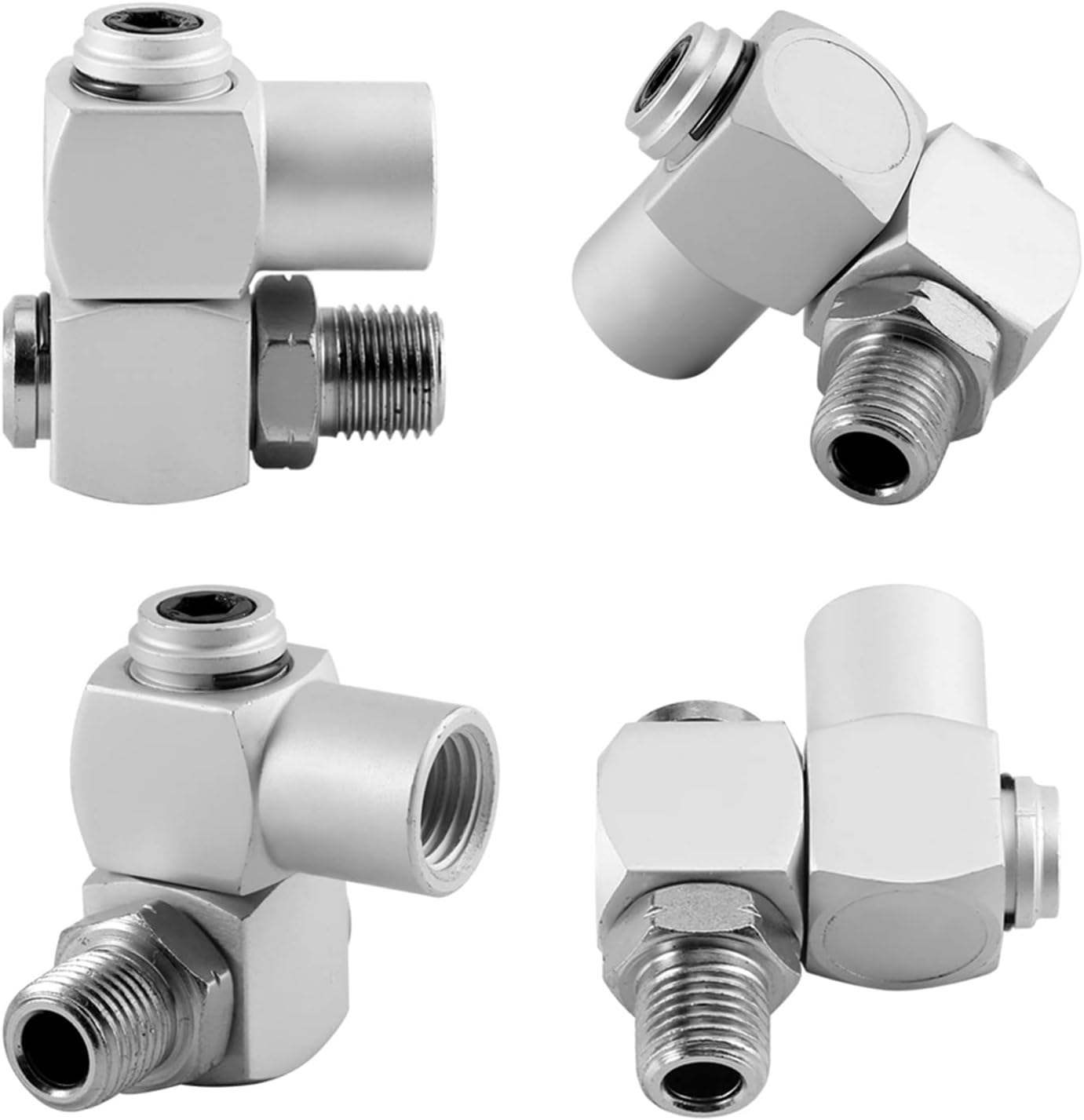 4-teiliges Aluminium-schlauchadapter-set – 360°-universalverbinder Zum Anschließen Flexibler Werkzeuge, 1/4"-anschlüsse Für Knickfreie Schlauchführung, Adapter