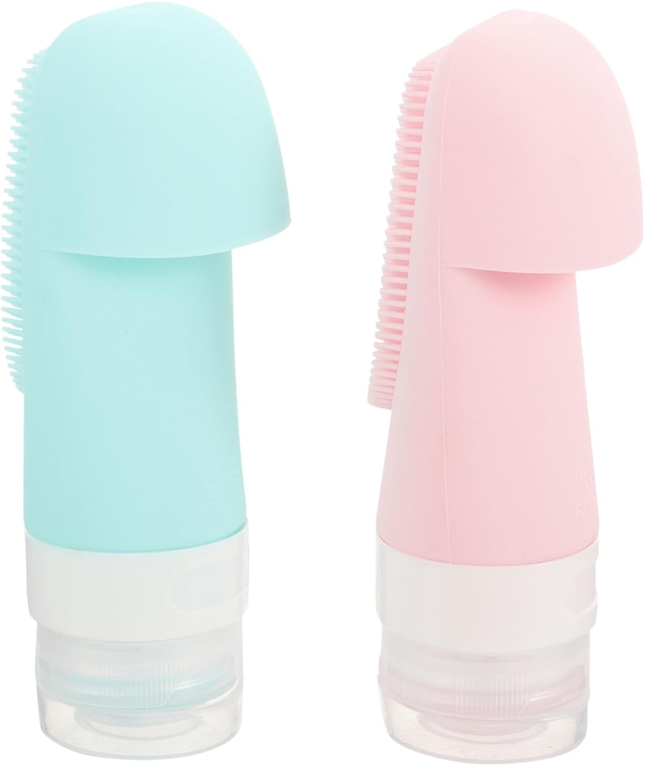 2-teiliges Set Silikon-reiseflaschen, Nachfüllbar Und Auslaufsicher, Für Shampoo, Lotion Und Creme, Weich, Tragbar, Auslaufsicher, Farbe Zufällig