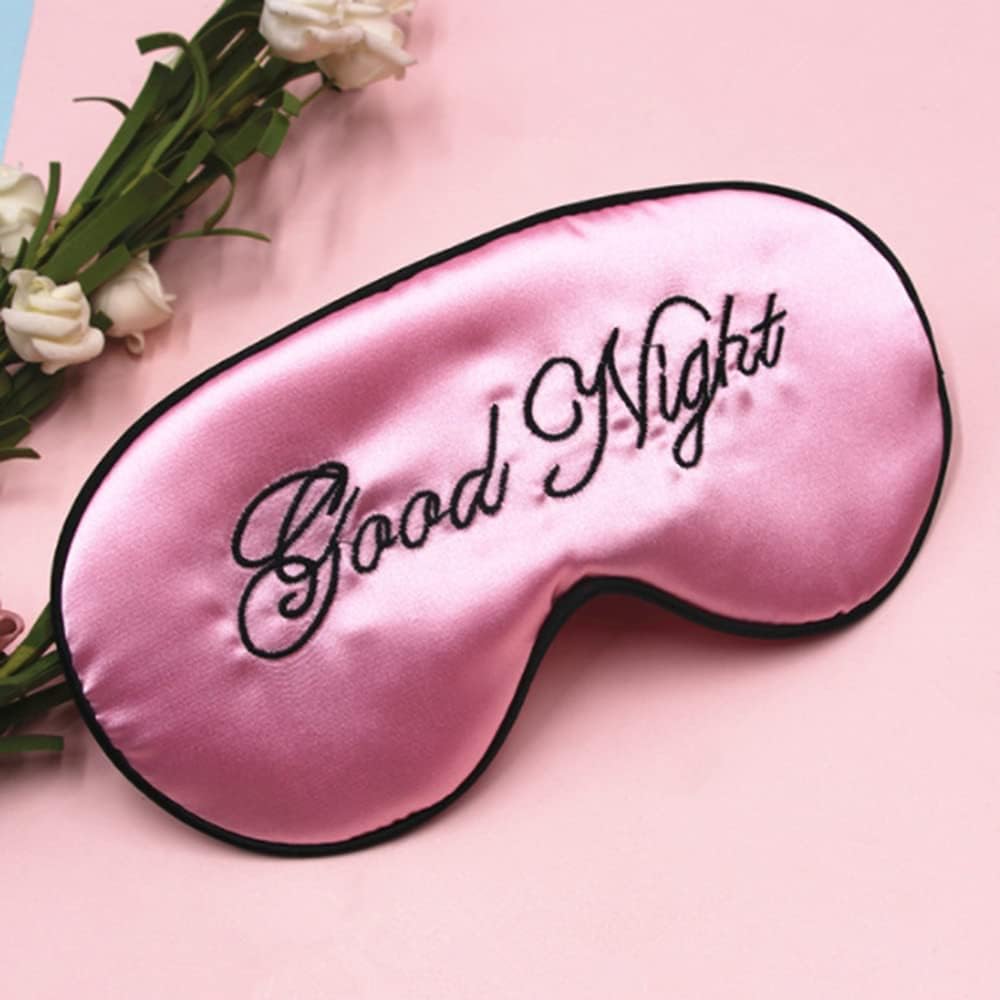 Leichte Und Atmungsaktive Bestickte Seidenschlafmaske Für Damen Und Herren – Verdunkelungsschlafmaske Für Reisen, Zum Schlafen Und Für Mittagspausen
