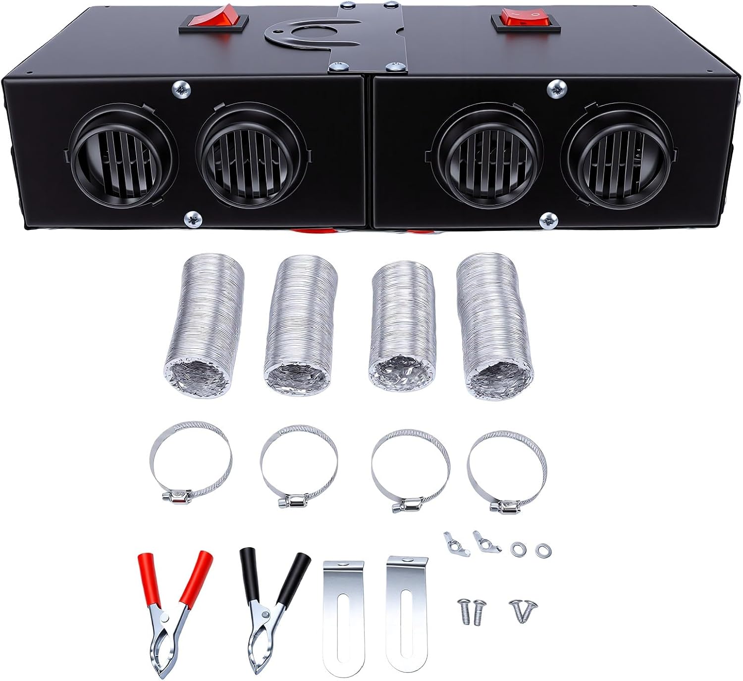 24v 500w Auto-heizlüfter Mit 4 Steckern Und 2 Geschwindigkeitsstufen