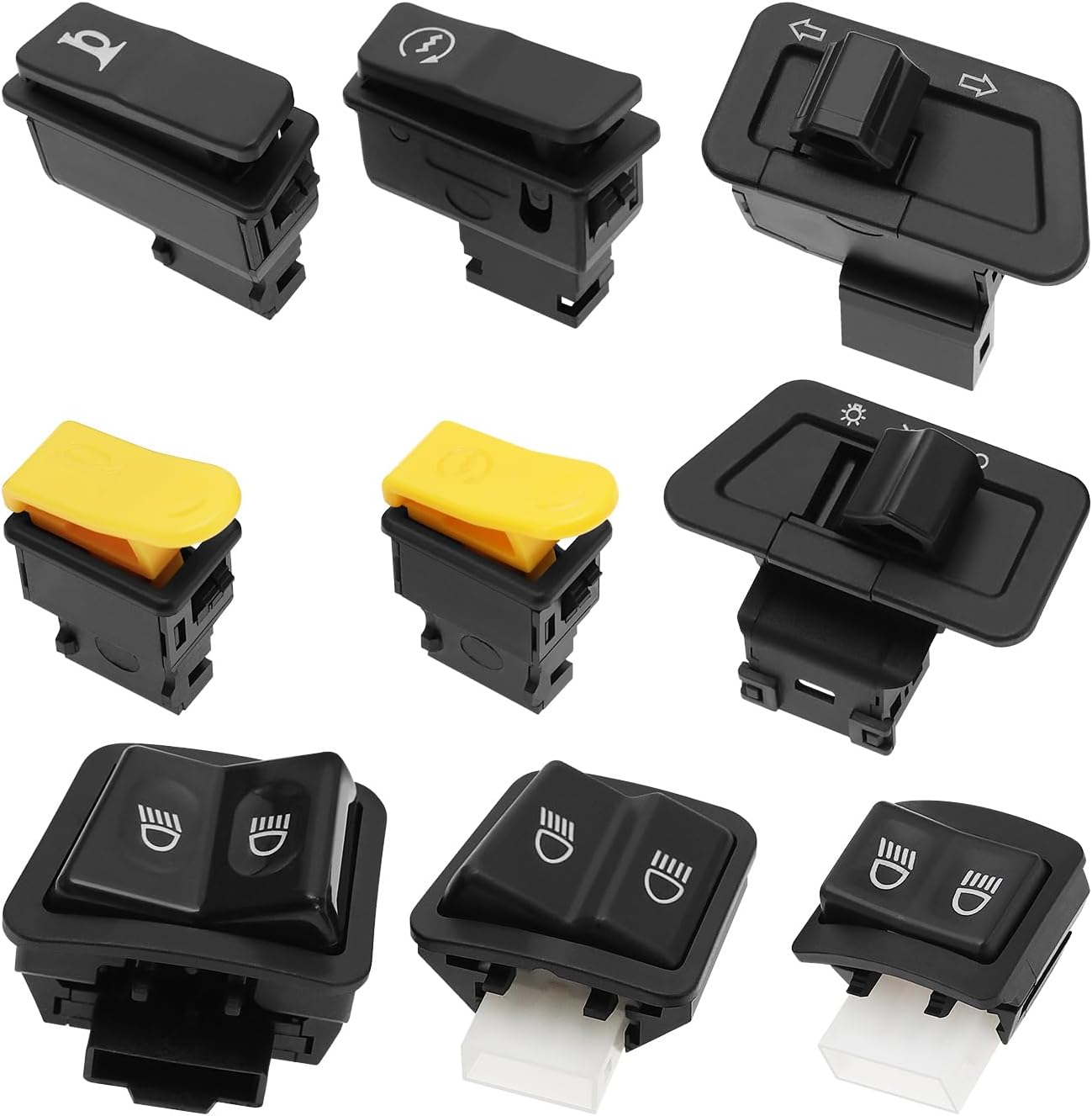 9-teiliger Schalter Für Elektroroller Und Motorräder: Scheinwerfer, Blinker, Zündung, Startknopf, Hupe, Dimmerschalter, Kompatibel Mit Gy6