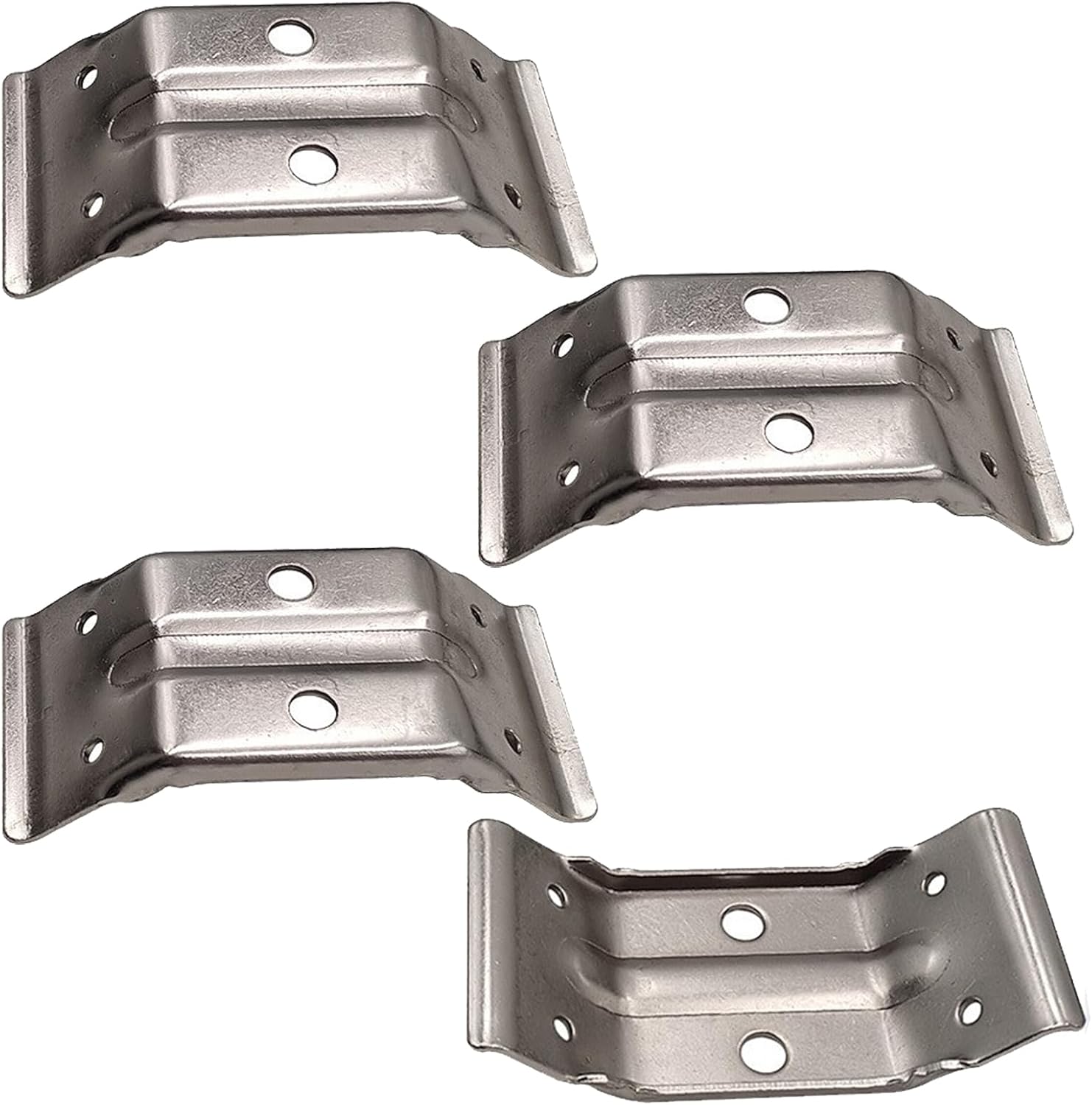 Set Mit 4 Hochbelastbaren, Verstärkten Eckverbindern, Eckwinkeln Aus Holz, Möbelverbindern Für Tischbeine, Stuhlbeine (weißes Nickel)