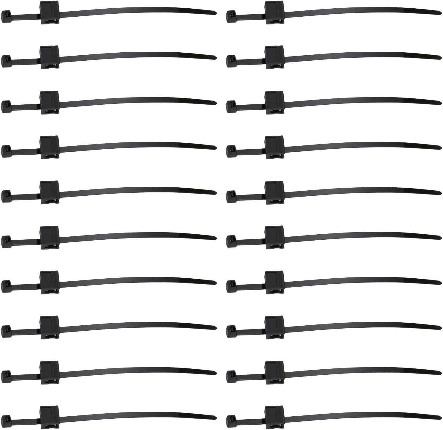 Packung Mit 20 K2 Pa66w 4,6 X 200 Mm Kabelbindern Aus Kunststoff Mit Nylon-kantenclip Und Optionalem Anschluss Für Die Montage Von Solar- Und Photovoltaikanlagen.