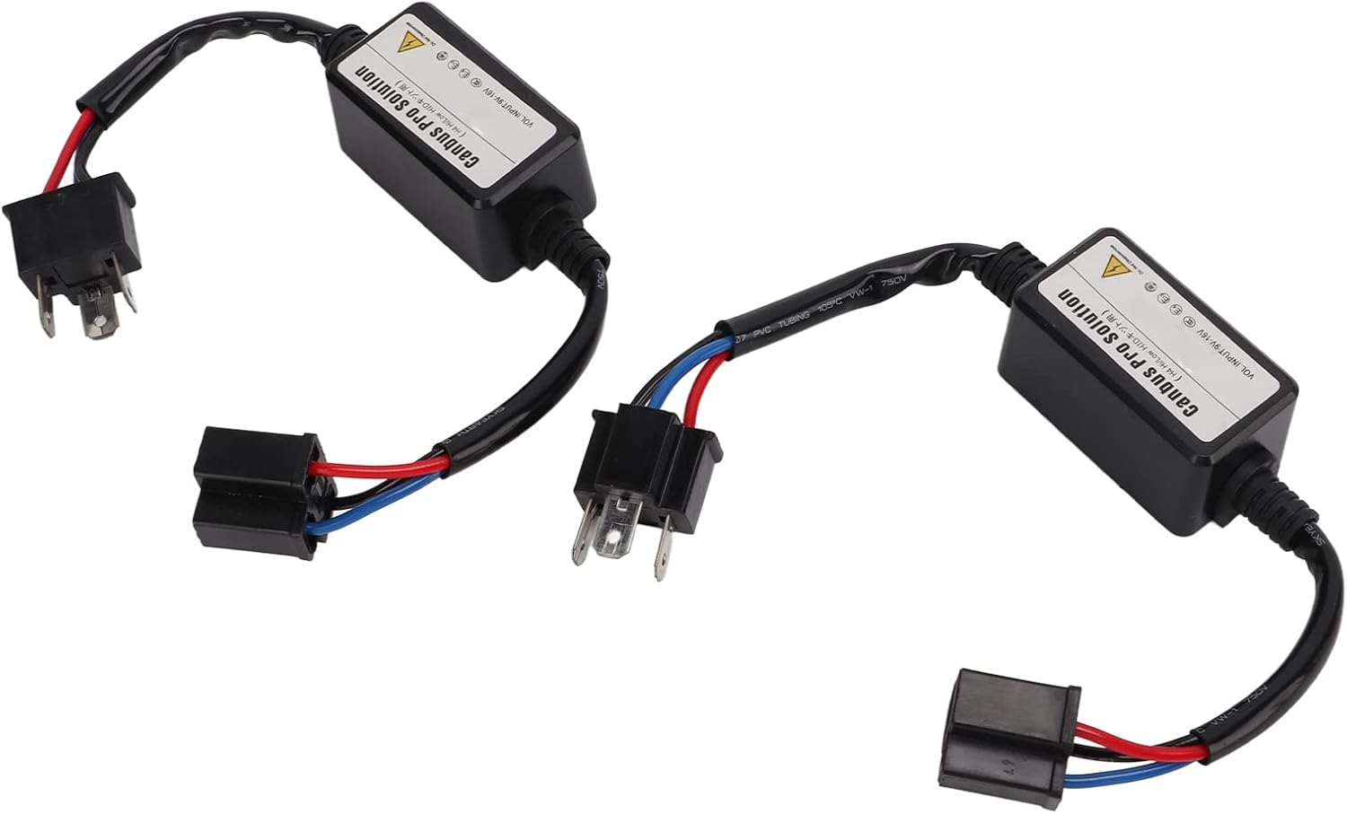 2-teiliger Led-decoder Für H4-lampen, Abs-gehäuse, Kompaktes Plug-and-play-design, Lösung Für Flackern Und Kompatibilitätsprobleme, Kfz-beleuchtungslösung