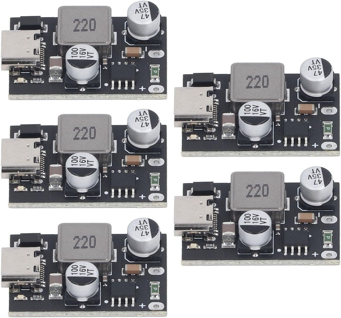 Usb-spannungsreglermodul, 12v Auf 5v 5a Wandler, Für Schnelle Wandlung, Dc-abwärtswandlermodul, 5 Stück