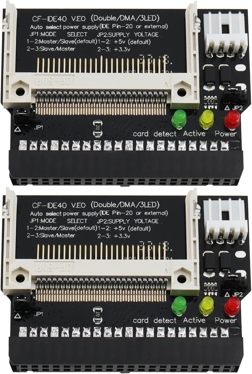 Packung Mit 2 Cf-zu-ide-40-pin-adapterkarten Für Compactflash-cf-40-pin-ide-festplatten (weiblich), Erweiterungskarte Für Laptops Und Industrielle Geräte
