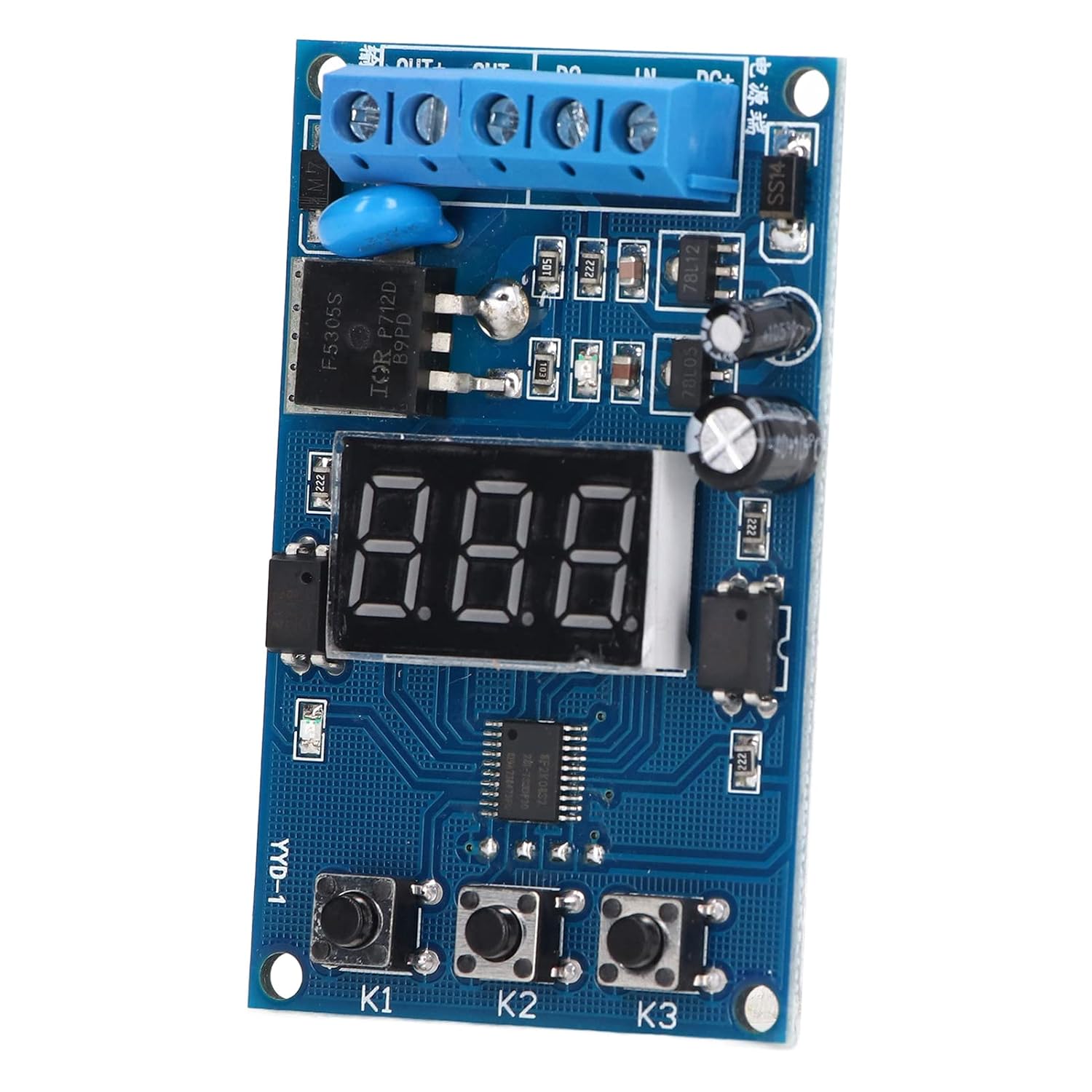 Mosfet-triggerschaltermodul, Optokoppler-leiterplatten-isolationsverzögerungstimer Dc 5 V Bis 30 V 20 A, Einstellbar Von 0,1 S Bis 999 Min Zur Magnetventilsteuerung