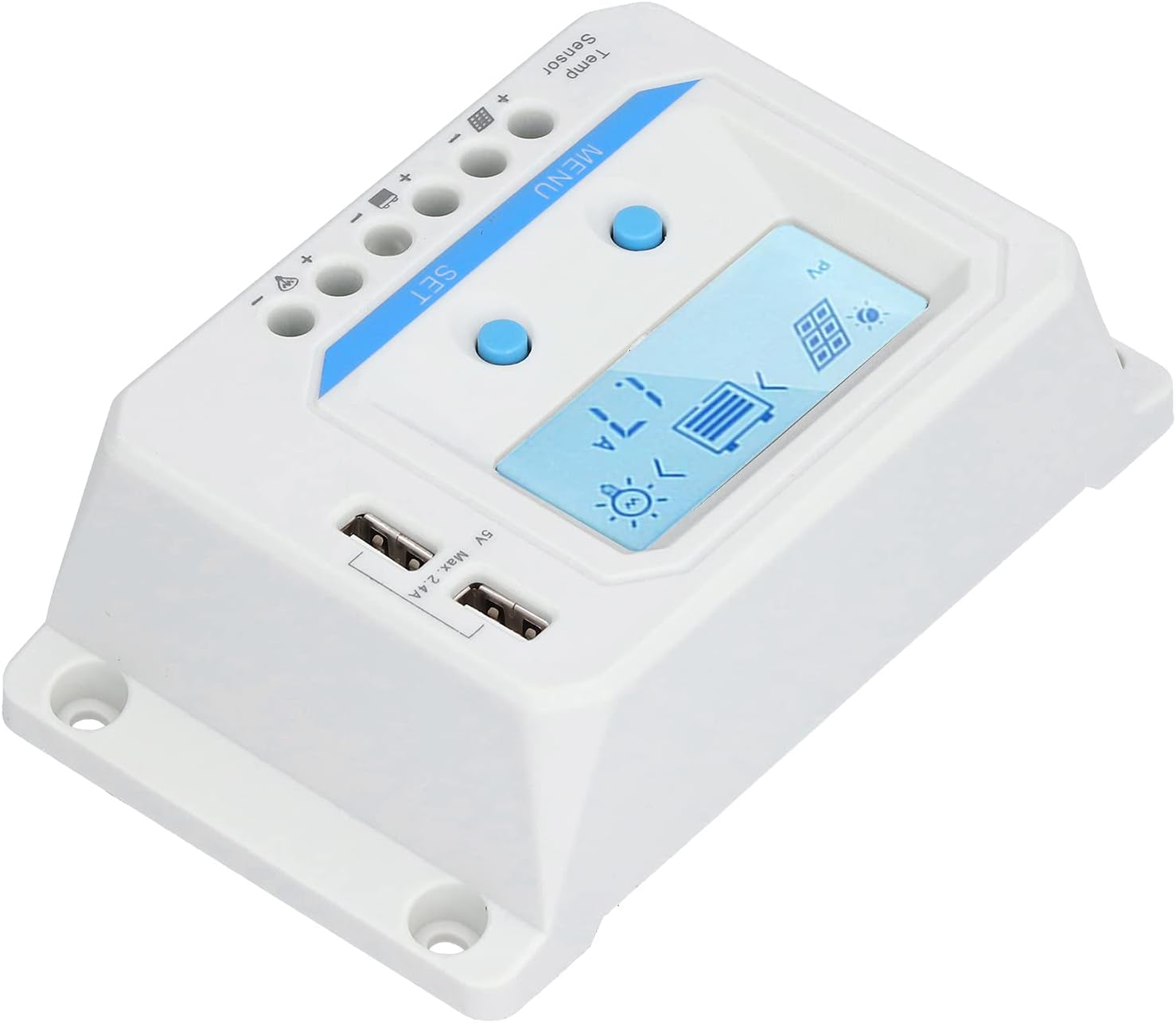 Pwm-solarladeregler, 12 V 24 A Abs-solarladeregler