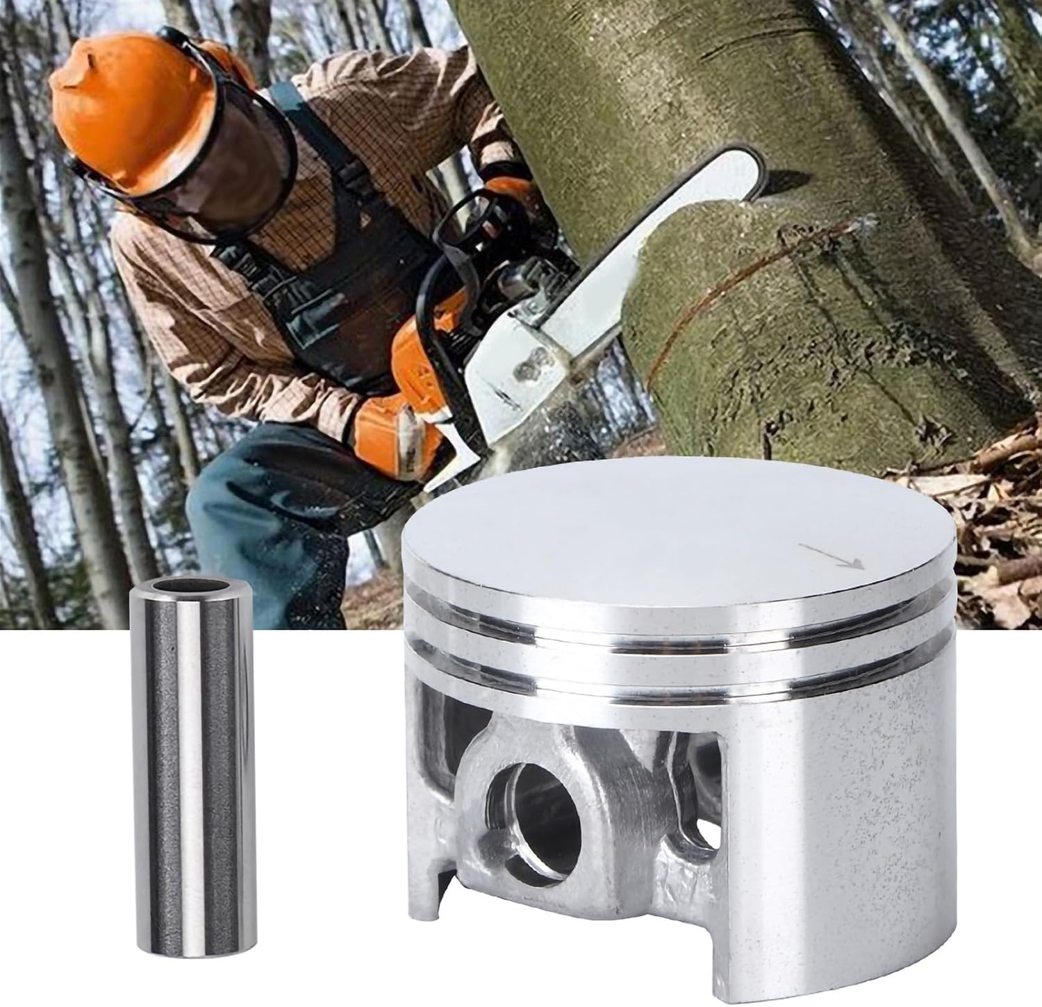 44-mm-metall-kettensägenkolben-reparatursatz Für 026 Ms260 Mit Dichtungen Und Zubehör. Ersatzteil Für Kettensägenreparatur, Wartung Und Anwender.