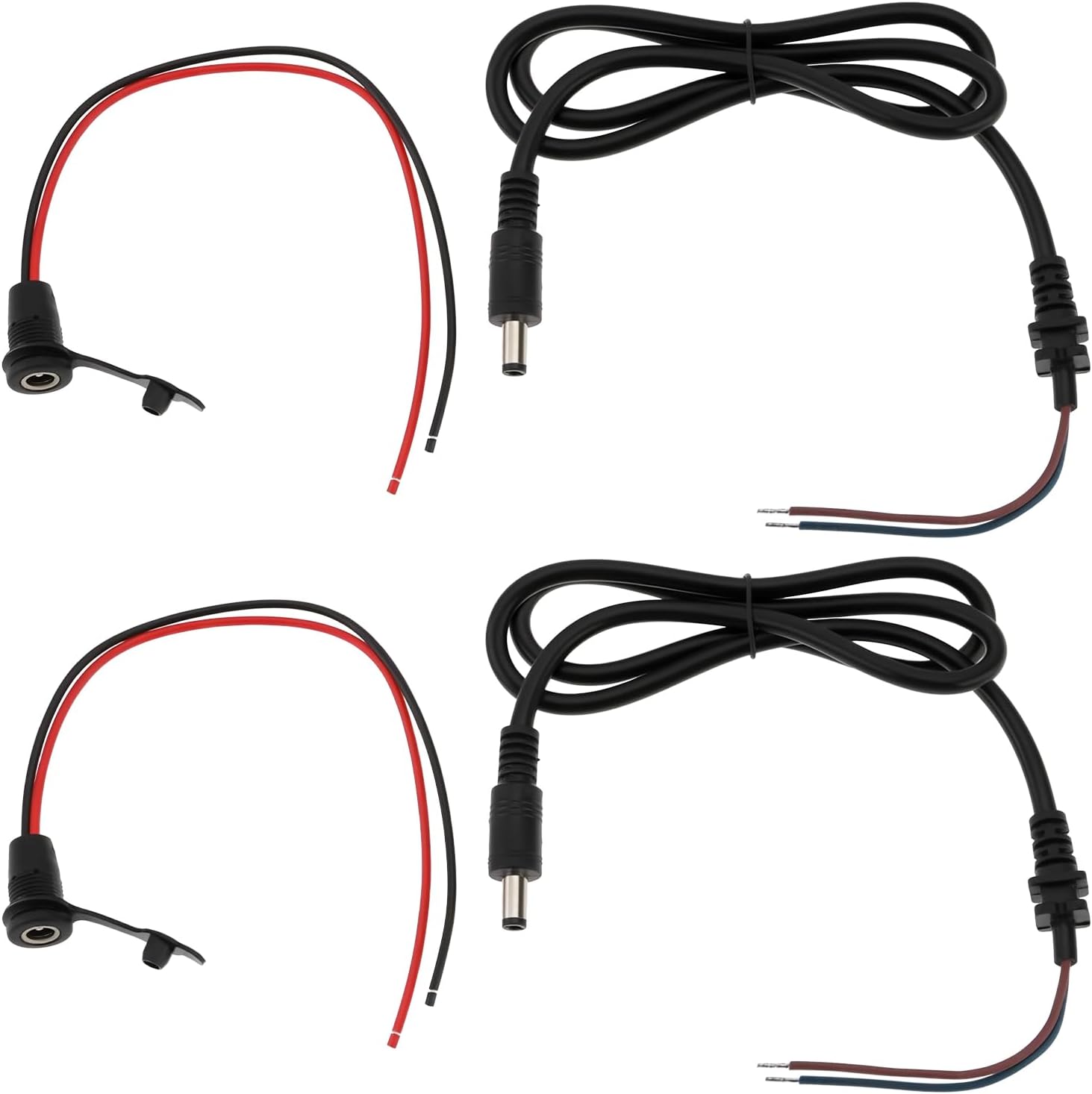 2x Ladekabel Mit 2,1-mm-dc-steckern, Männliche Und Weibliche Stecker Für 36-v-, 48-v- Und 60-v-elektrofahrradakkus