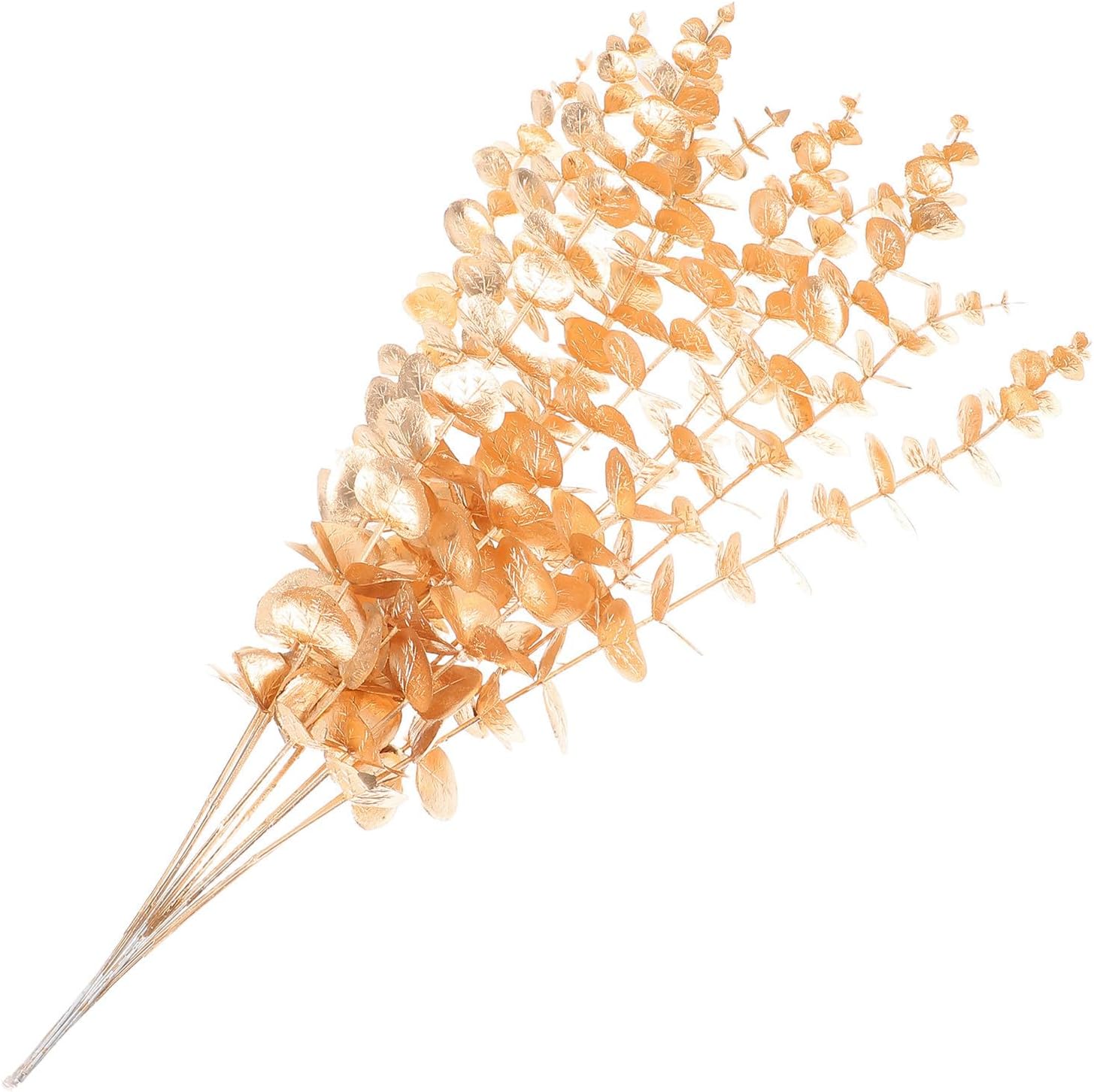 Goldener Eukalyptus, Pflegeleicht, Vielseitige Kunststoffdekoration, 10 Künstliche Pflanzenstängel Für Büros Und Geschäftsräume