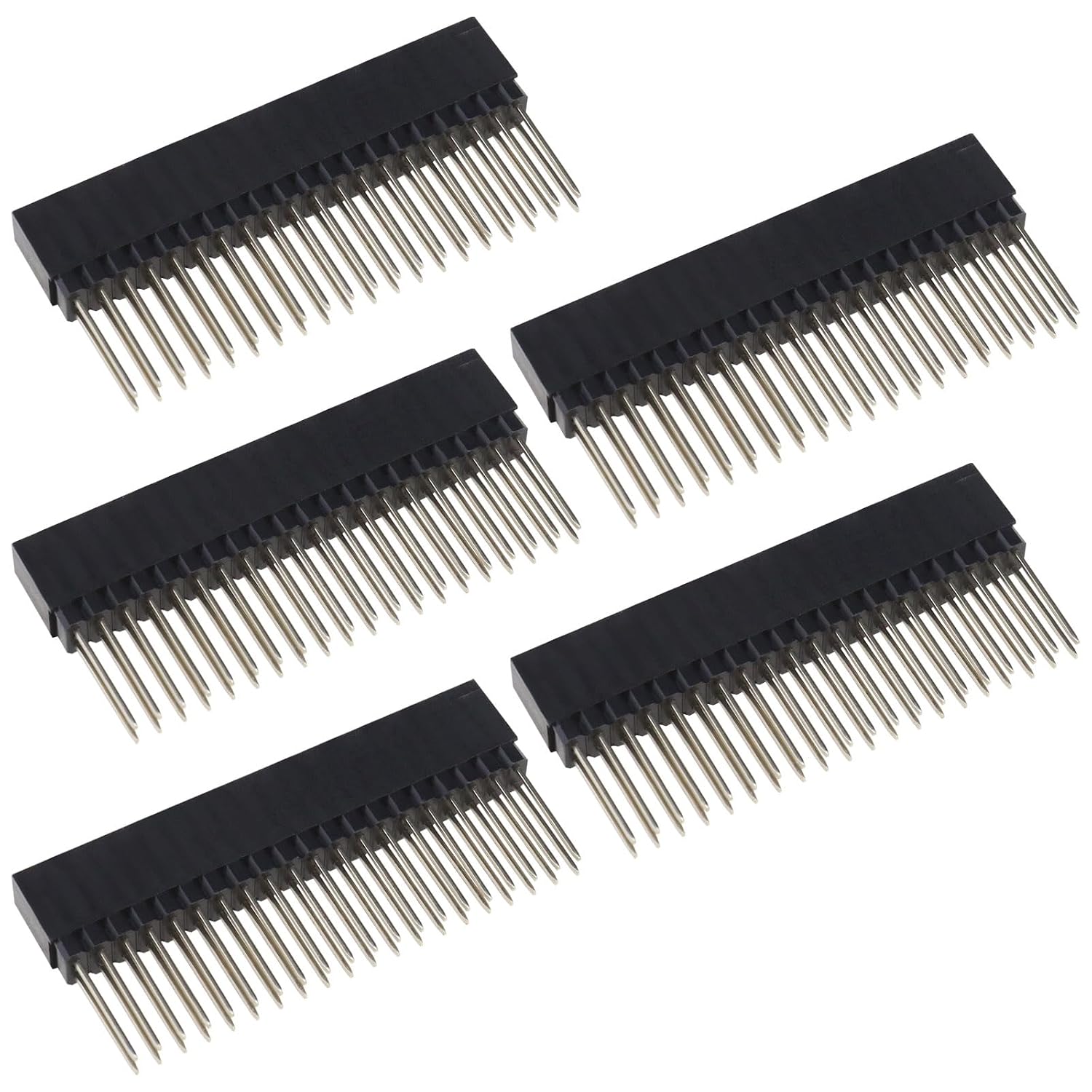 Packung Mit 5 Weiblichen Steckverbindern, 2 X 20 Pins, Zweireihig, Gerade, 40 Pins, Kompatibel Mit Raspberry Pi