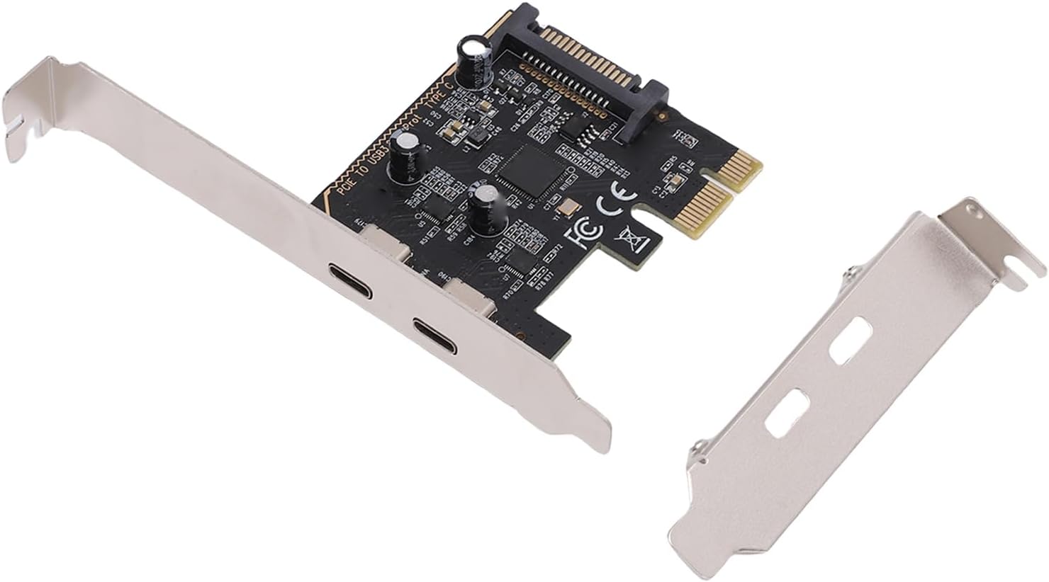 Pcie-zu-usb-3.2-gen-1-erweiterungskarte Mit 5 Gbit/s Bandbreite, Pci-express-karte Mit 2 Typ-c-anschlüssen Und Pcie-erweiterungsadapter, Ideal Für Desktop-pcs