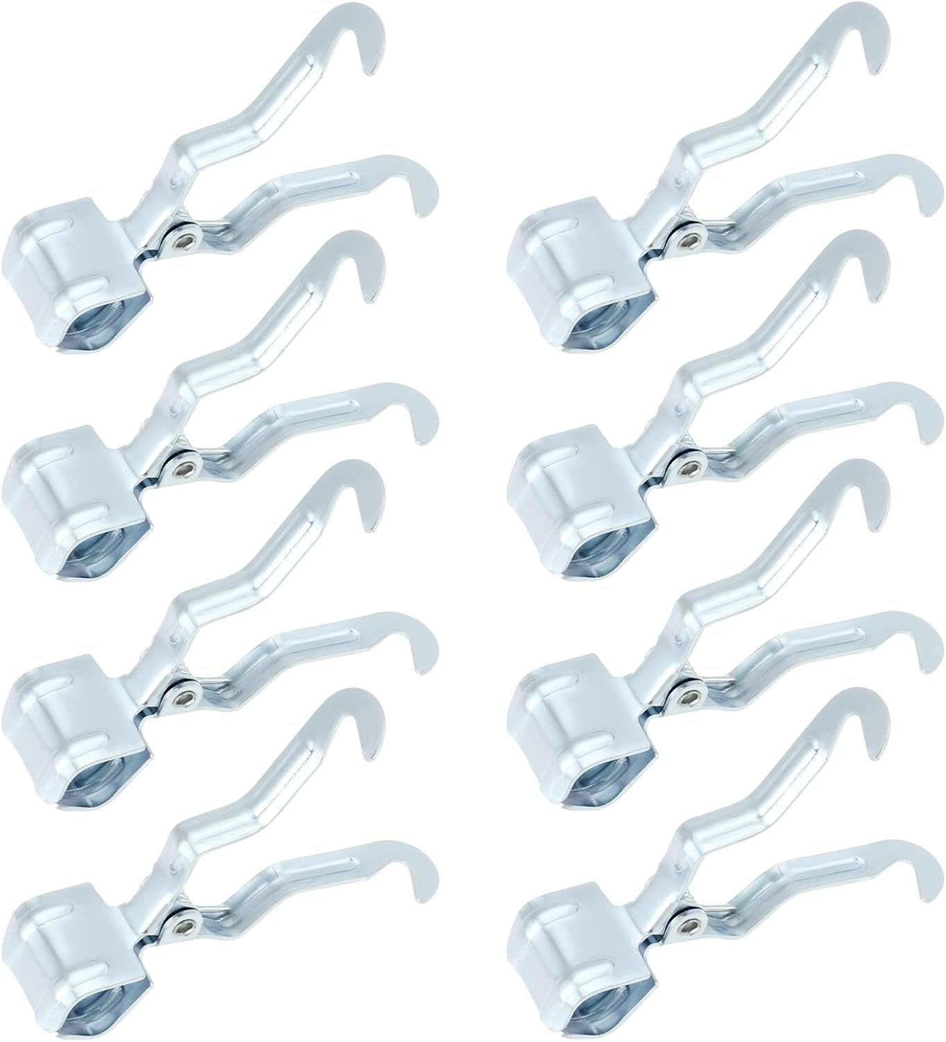 Set Mit 8 Mehrzweck-zeltheringen Aus Eisen Für Camping, Mit Durchmessern Von 1,6 Cm Bis 2,5 Cm, Silberfarben