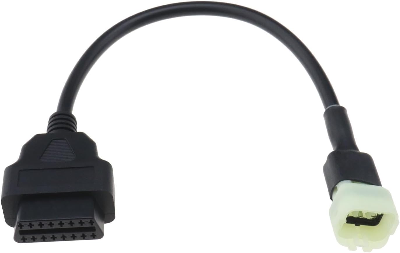 Obdii-adapterkabel (6-polig Auf 16-polig), Obd2-diagnosekabel (6-polig), Kompatibel Mit J1962-schnittstelle, Kompatibel Mit Ktm-motorradzubehör, Motorraddiagnose, 33 Cm