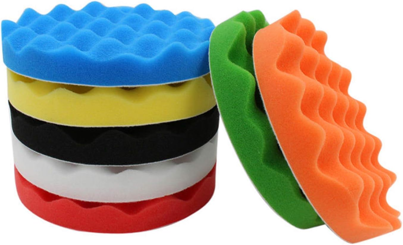 10-teiliges 6-zoll-polierpad-set, Schwammpolierpads Für Autopoliermaschinen Mit Bohrmaschinenadapter – Professionelle, Weiche Wollpads Zur Kratzerentfernung