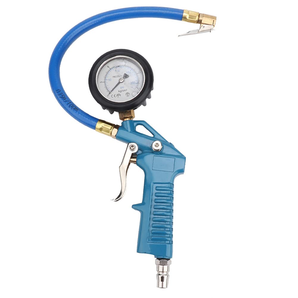 Reifendruckmesser Für Pkw, Lkw Und Motorräder Mit Einem Messbereich Von 0–100 Psi, Präzises Manometer Für Schnelles Aufpumpen, Messingkonstruktion, Ergonomischer Griff Für Einfache Handhabung