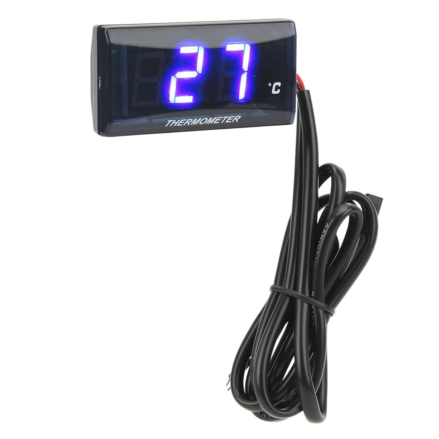 Universelles Motorrad-temperaturmessgerät 12v Slim Digital Lcd, 16mm T-adapter, Grüne Hintergrundbeleuchtung Für Motorradmotor (blaue Hintergrundbeleuchtung)
