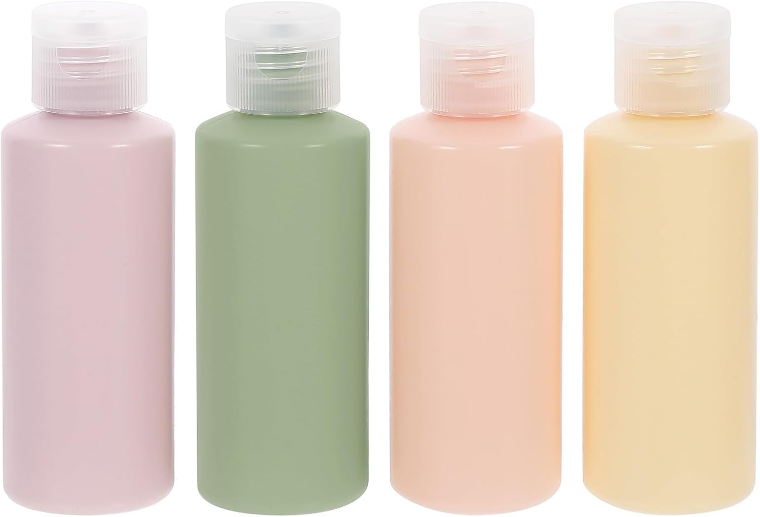 4-teiliges Set Wiederbefüllbarer Reisebehälter, 50-ml-reiseflaschen, Pe/pp, Auslaufsicher, Quetschbar, Für Toilettenartikel Und Kosmetik