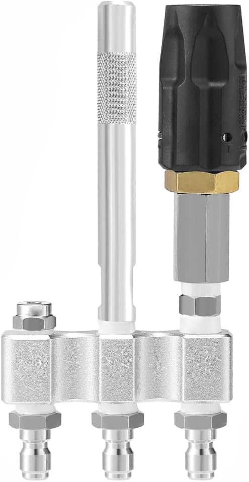 3-in-1 Düse, 3-7 Gpm, Mit M5-drehgelenk, Einstellbarem Sprühwinkel (0-60°), 1/4"-schnellanschluss Für Hochdruckreiniger, Geeignet Für Dachreinigung, Gartenreinigung Usw.