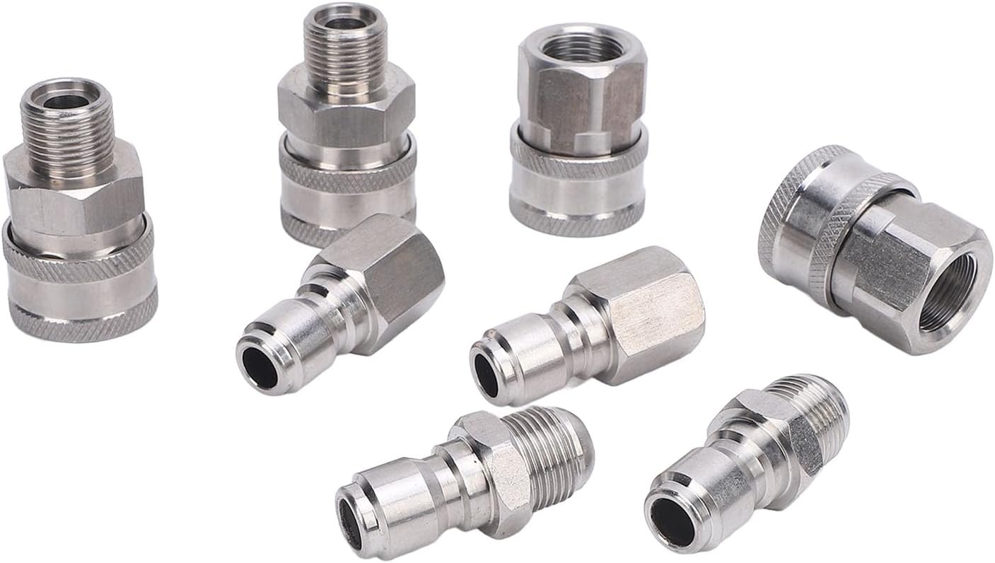 3/8-zoll-schnellkupplungsset Für Hochdruckreiniger – Robuste Metallschlauchadapter Für Autowäsche, Terrassenreinigung Und Instandhaltung