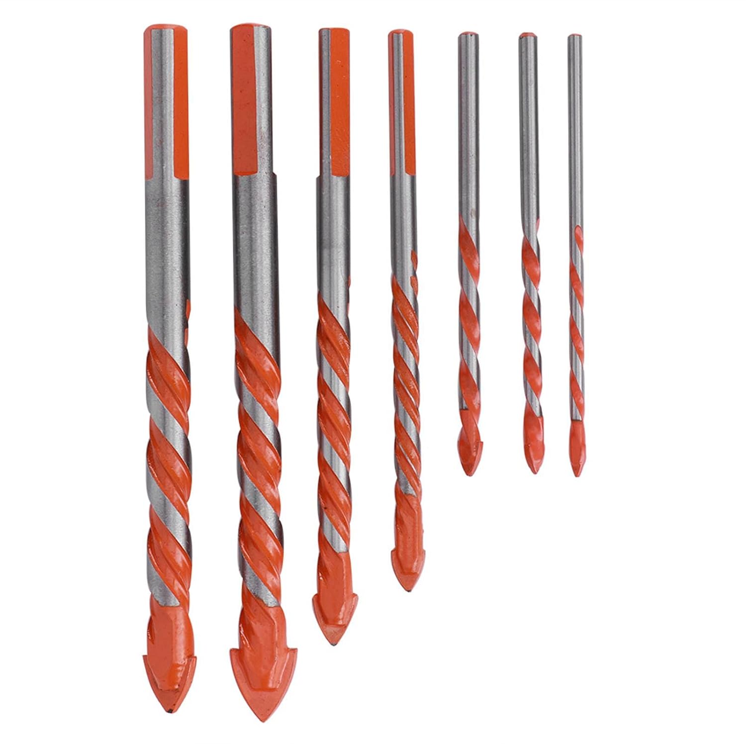 7-teiliges Zentrierbohrer-set Für Keramikfliesen, Glas Und Holz – Hss-lochbohrer – Wandbohrset – U-förmige Spiralnuten