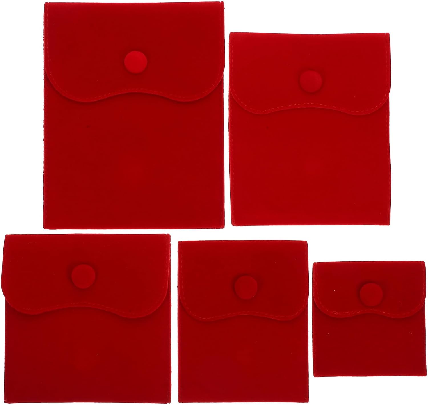 15-teiliges Schmuckbeutel-set, Schmuckverpackung Mit Druckknopfverschluss, Tragbar, Fusselfrei, Valentinstag Und Besondere Anlässe