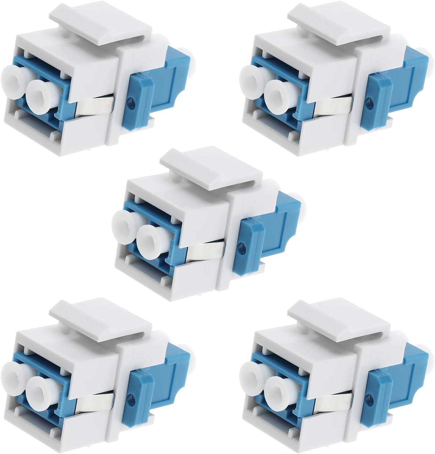 Stück Lc-zu-lc-lwl-koppler, Multimode-lc-lwl-keystone-duplex 10 Gbit/s, Buchse/buchse Für Wanddosen, Patchpanels Und Aufputzdosen