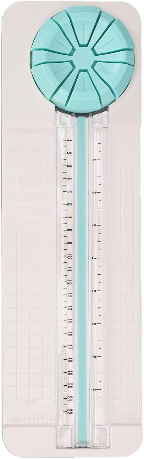 6-in-1 Papierschneider Und Papiertrimmer Für Scrapbooking, 6 Schnittarten: Gerade, Gepunktet, Gebogen, Gerillt, Wellenförmig, Gekerbt, Tragbares Diy-werkzeug Aus Abs, 35 X 10,8 Cm Für Fotos, Gutschein