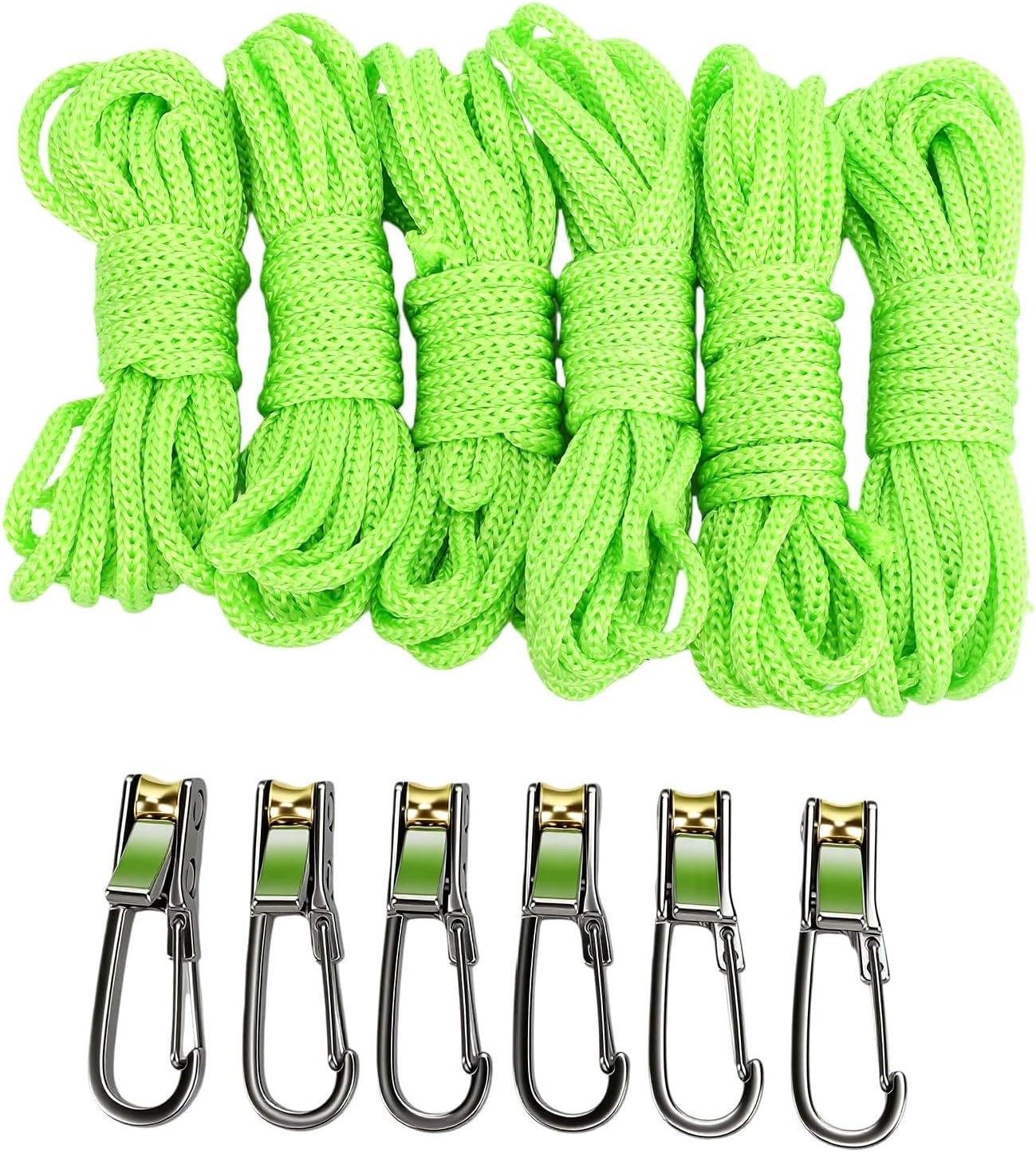 Seilspanner, Einziehbarer Zeltspanner, 6 Stück