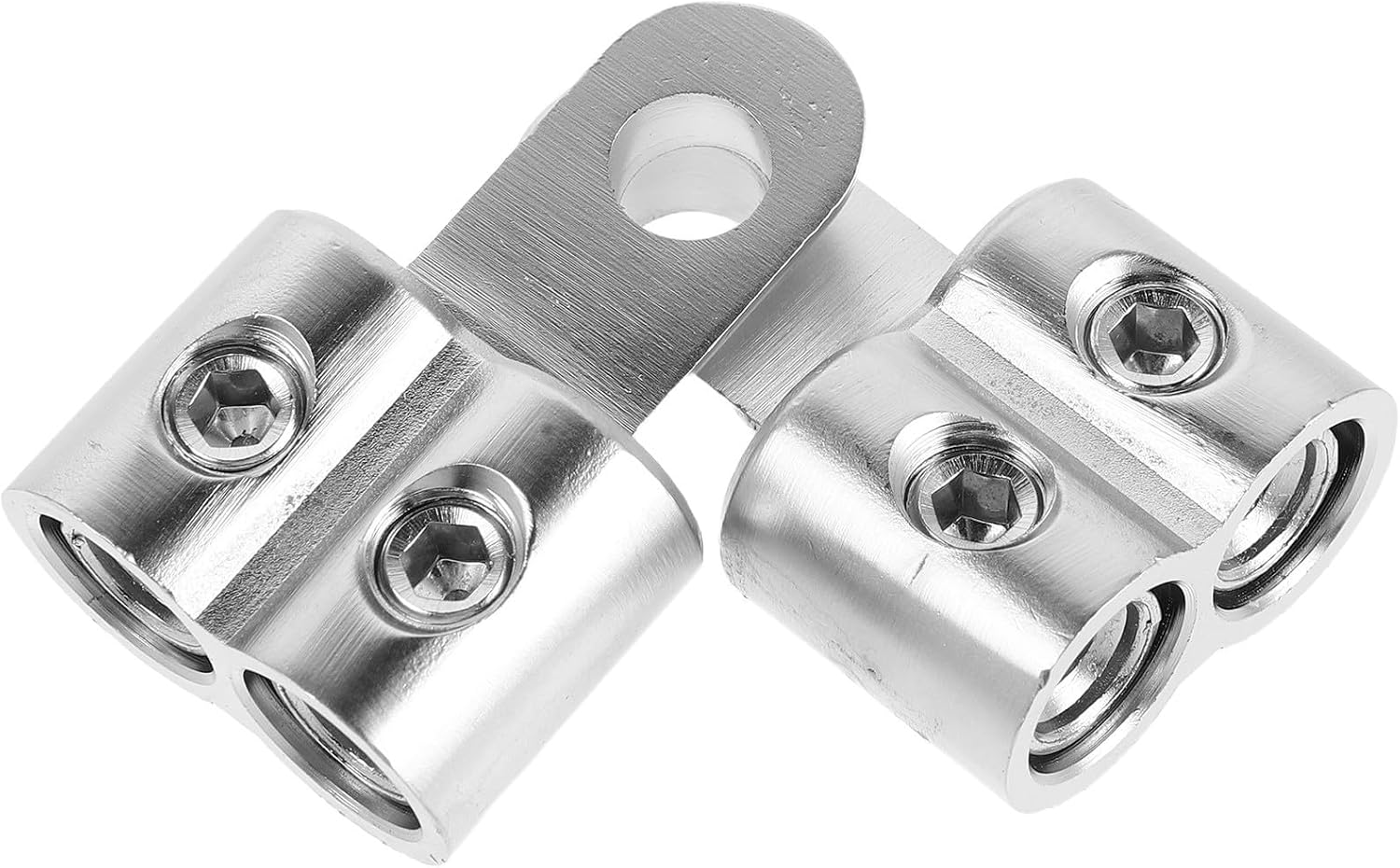 Kfz-verstärker-anschlussstecker 4 Awg, 2er-pack, Silber-zink