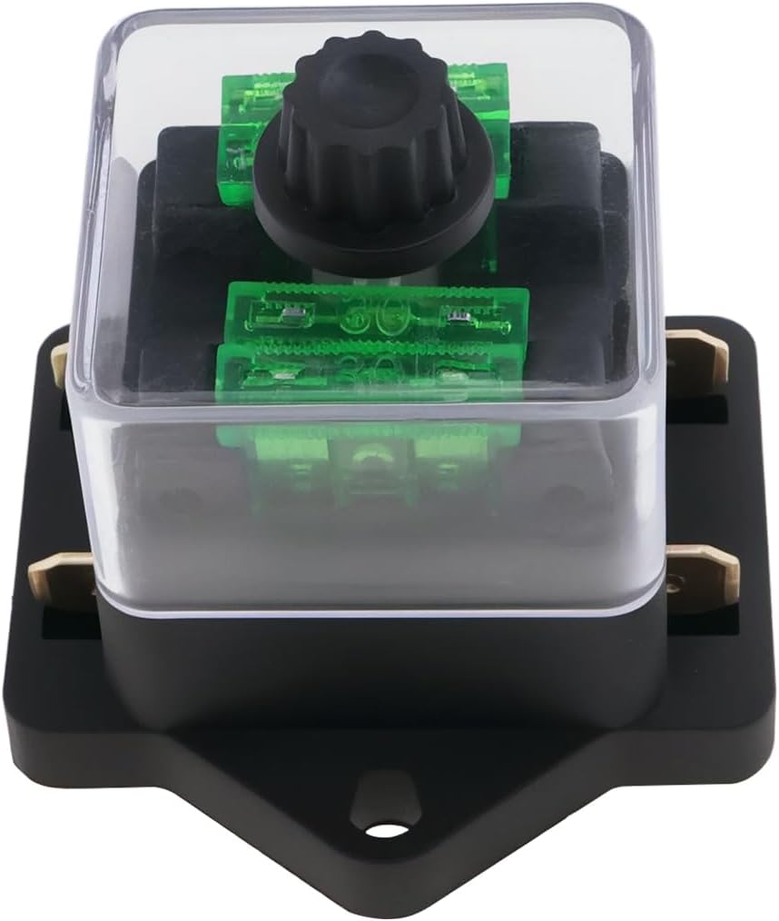 2er-pack 6v 12v 24v Bidirektionale Flachsicherungskästen, Flachsicherungshalter, Automatischer Sicherungsblock Für Auto, Boot, Marine-dreirad (mit 30a Flachsicherung)
