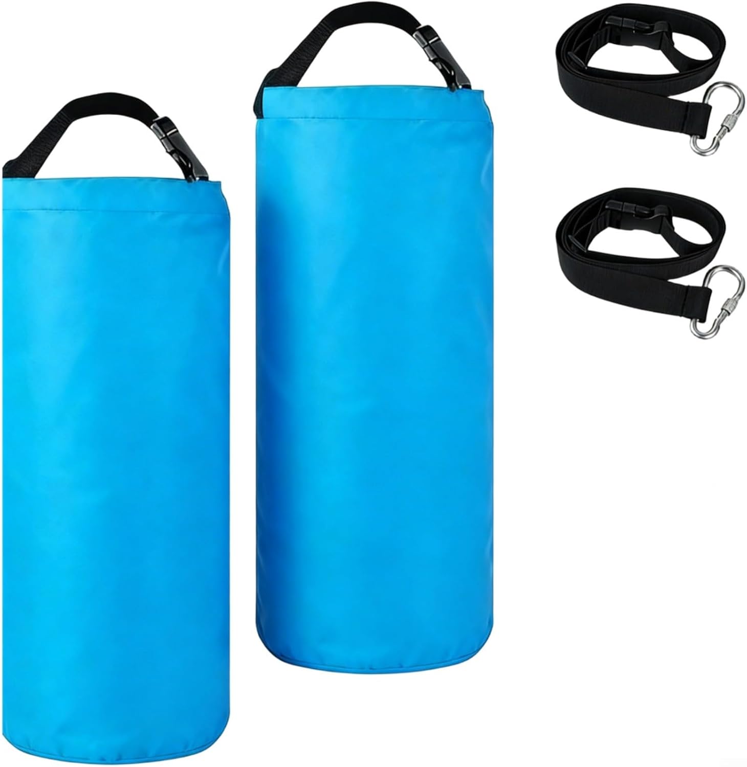 Set Mit 2 Robusten Ankerbeuteln Aus Polyester Mit Kordelzug Für Strand, Camping, Outdoor-abenteuer, Orange, Blau (2 Stück)