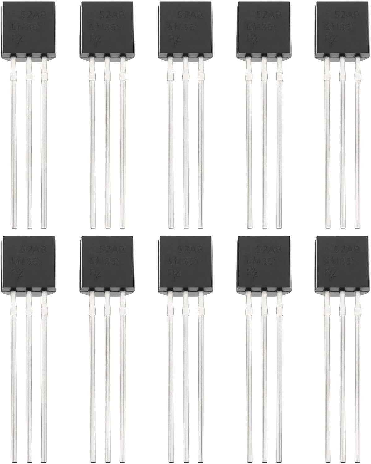 Packung Mit 10 Lm35dz Ic-erfassungs-to-92-temperatursensoren Zur Temperaturüberwachung Elektronischer Geräte