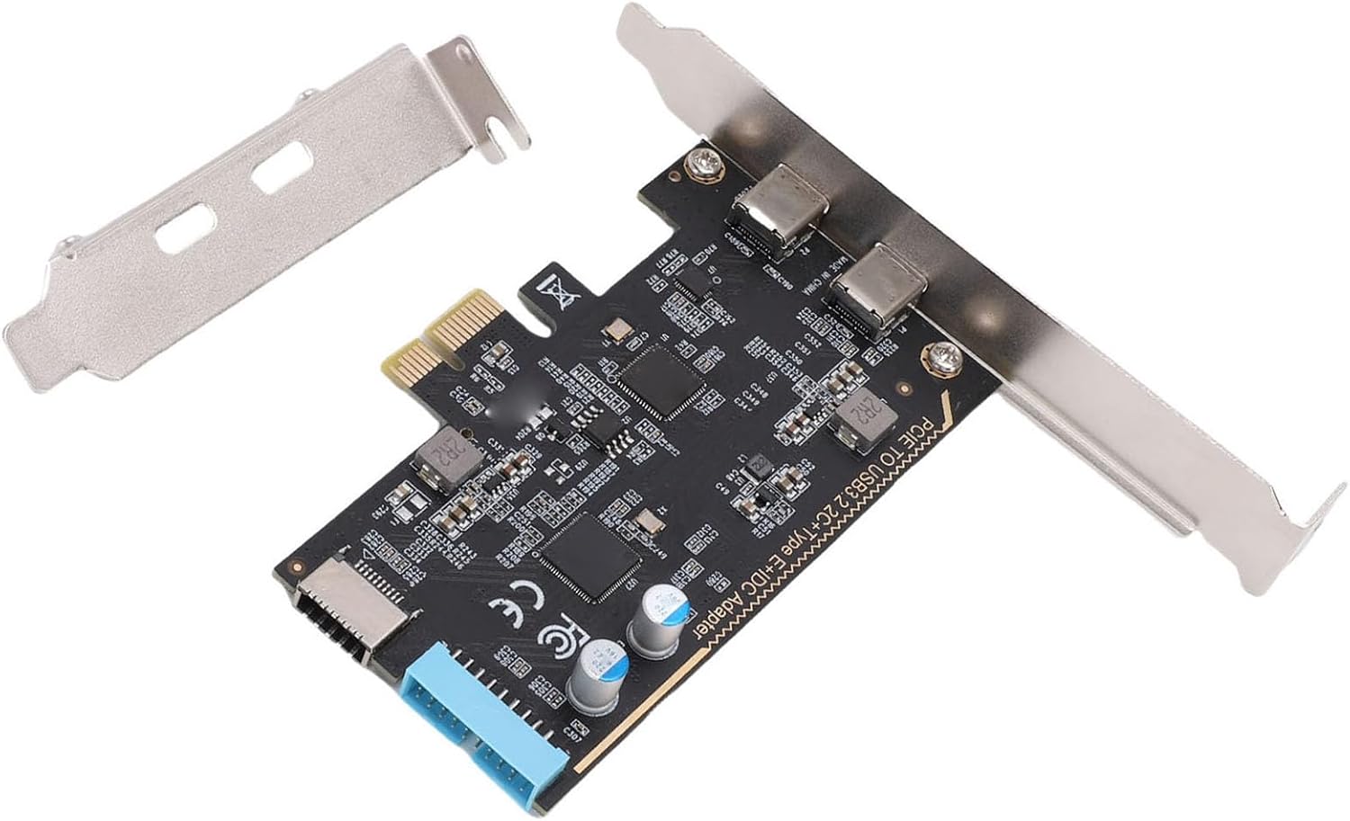 Pcie-zu-usb-3.2-gen-1-erweiterungskarte Mit 5 Gbit/s Bandbreite, Pci-express-karte Mit 2 Typ-c-anschlüssen Und 19-pin-pcie-erweiterungsadapter, Ideal Für Pcs