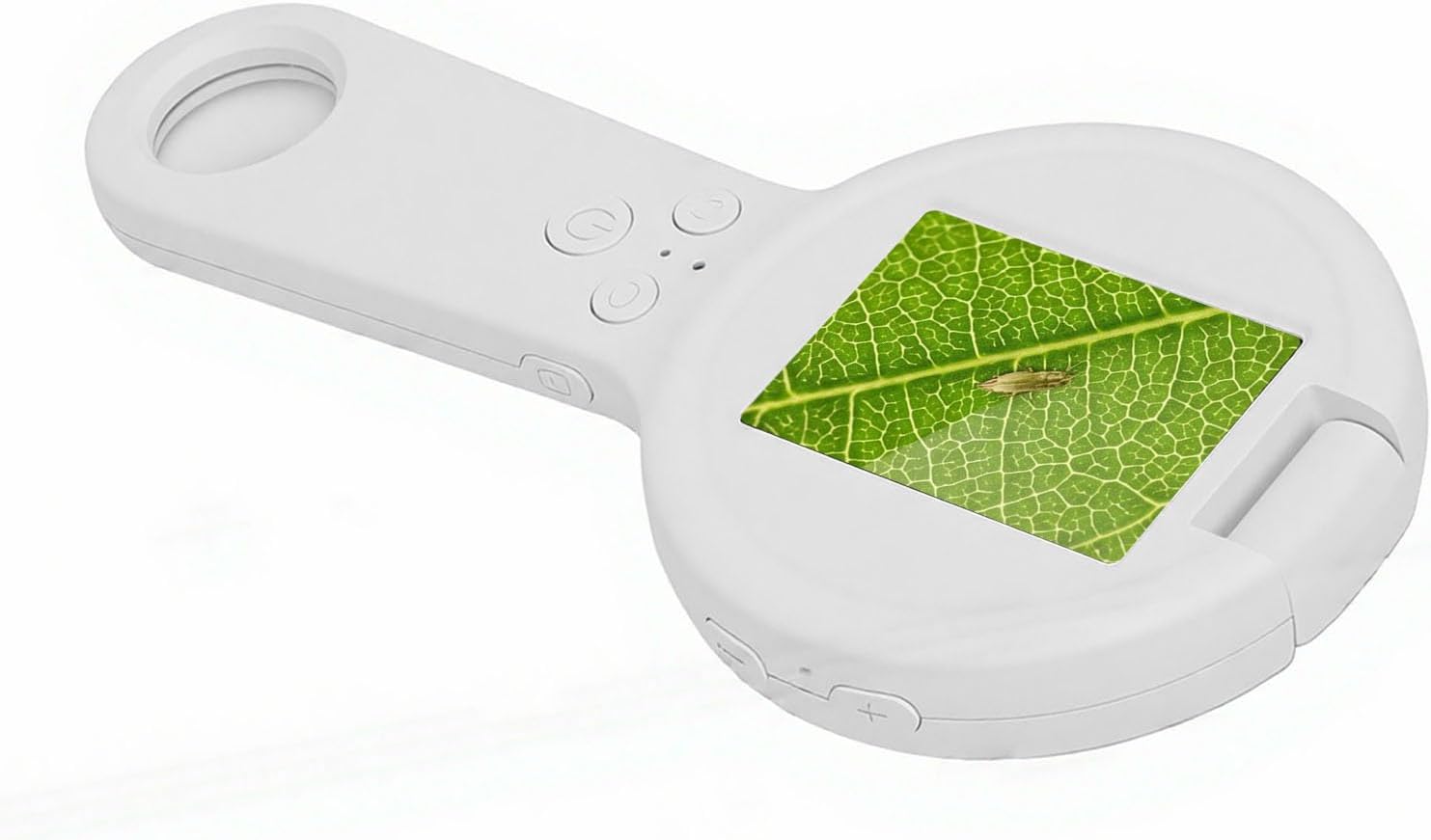 Tragbares Digitales Mikroskop, 500-fache Vergrößerung, 2,4-zoll-bildschirm Mit 16 Led-leuchten, Ideal Zur Beurteilung Von Schmuck Und Zur Beobachtung Der Natur (weiß)