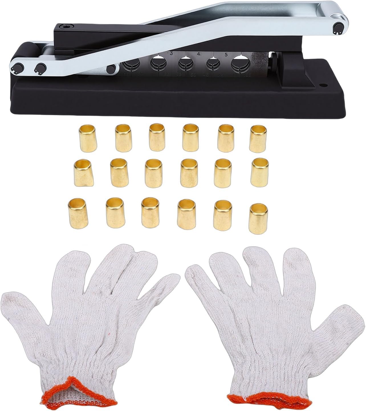 Tragbares Und Robustes Crimpwerkzeug Für Aderendhülsen, Reparaturset Für Druckluftschläuche Mit 5 Stahlbacken Und 18 Fittings, Geeignet Für 1/4", 5/16" Und 3/8" Pvc-druckluftschläuche.