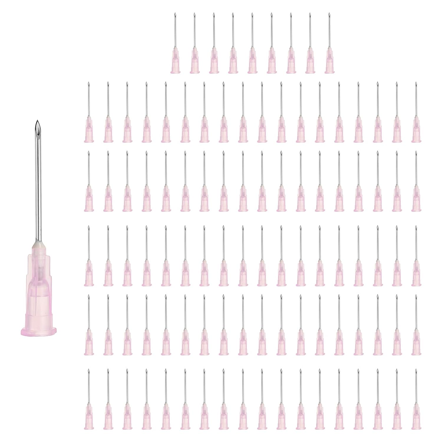 100 Stück Dosiernadeln Mit Rosa Spitze Zum Abmessen