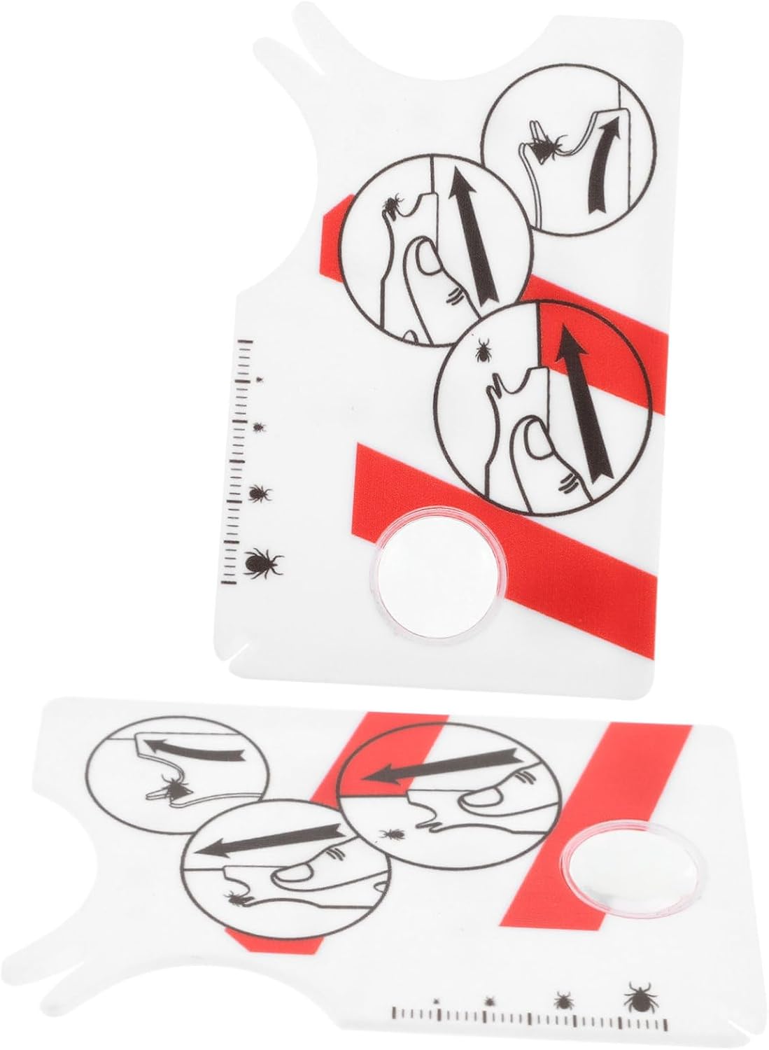 Carte Loupe Pour Animaux De Compagnie, Capture, 2 Teile, Plastique Blanc
