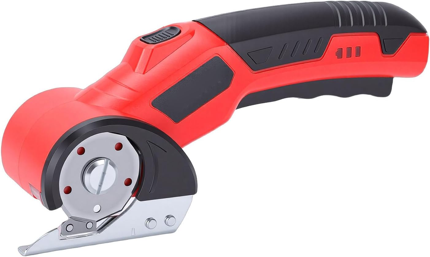 Kabellose Elektrische Stoffschere, Tragbare Schneideschere Mit Ergonomischem Design, Akkubetrieben, Lange Laufzeit Für Stoff, Karton, Teppich Und Leder