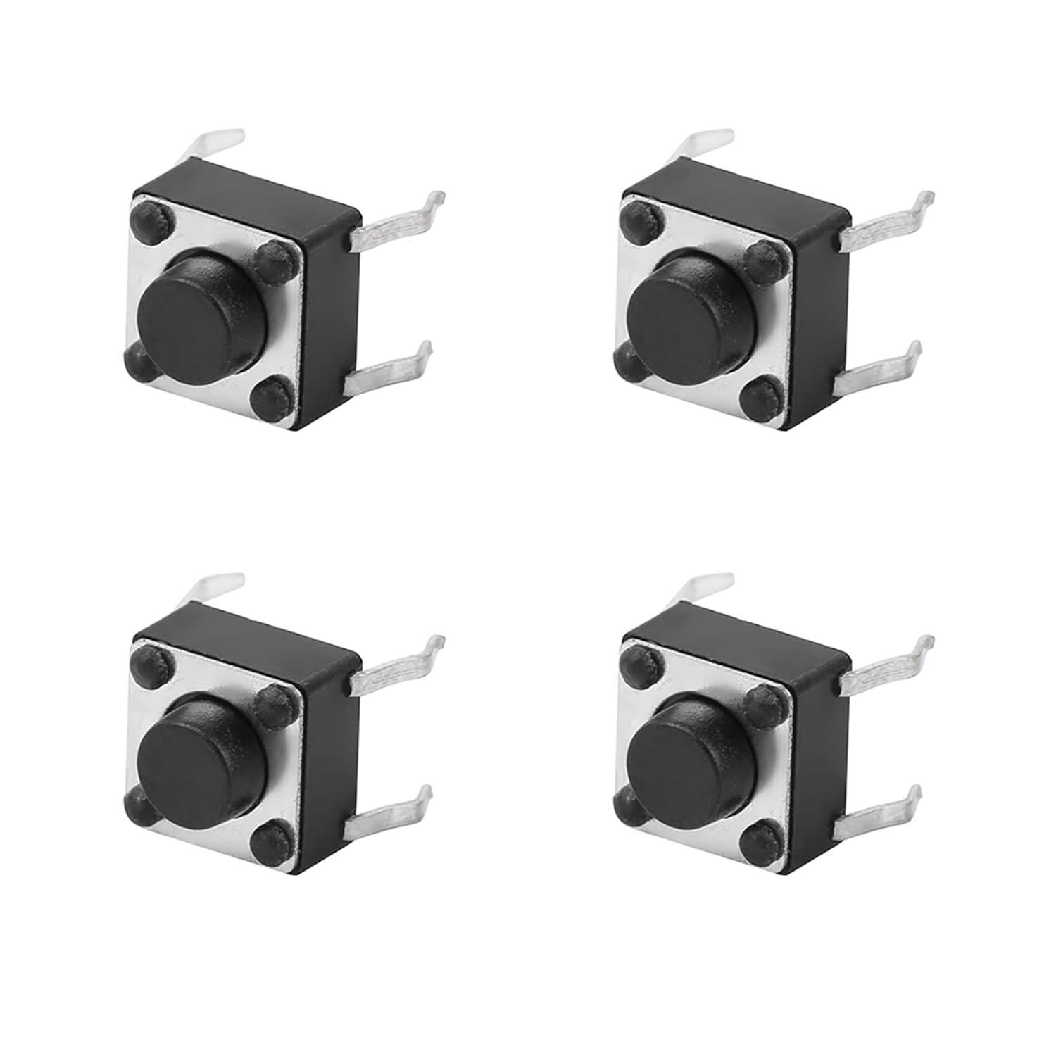 100 Mini-taster – Momenttaster Für Leiterplattenprojekte, Zuverlässige 6 X 6 X 5 Mm Taster, Kompakte Elektronische Bauteile Für