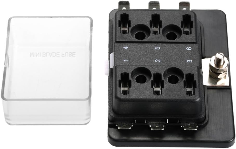 6-fach Verteilerkasten – Universeller 12v/24v-kasten Für Autos, Boote, Wassermotorräder, Apm 5a/10a/25a Kfz-teile, Stromverteilung