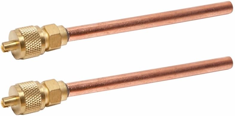 Set Aus 2 Service-zugangsventilen, 11,5 Cm Langes Kupferrohr Für Kältemittel, Zugangsventile Für Die Befüllungsnadel Von Klimaanlagen (dicke Ausführung)