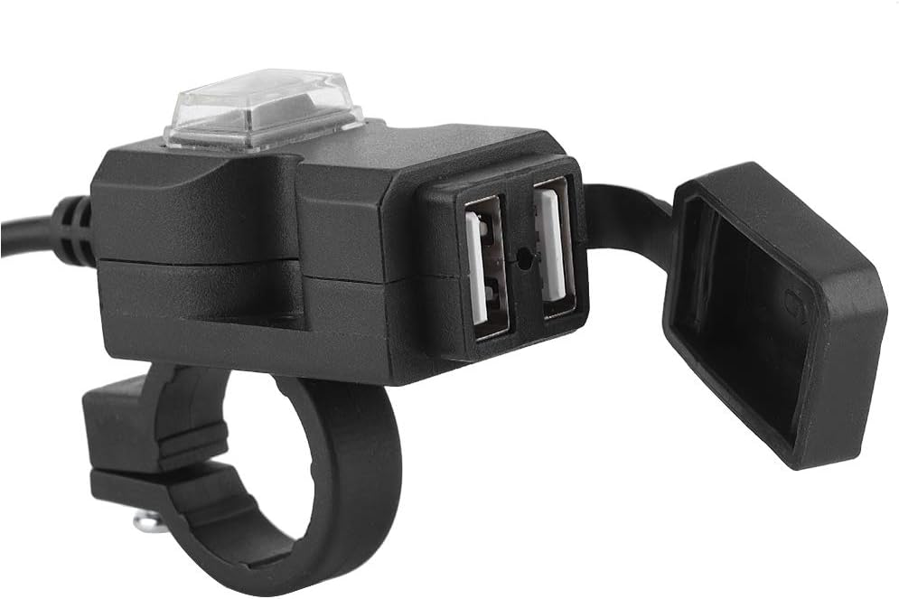 Doppelter Usb-anschluss Für Motorrad 12v, 5v 1a/2,1a, Handy-ladeadapter Für Lenker, Universal Für Fahrräder, Mountainbikes, 12-24v (12-24v)