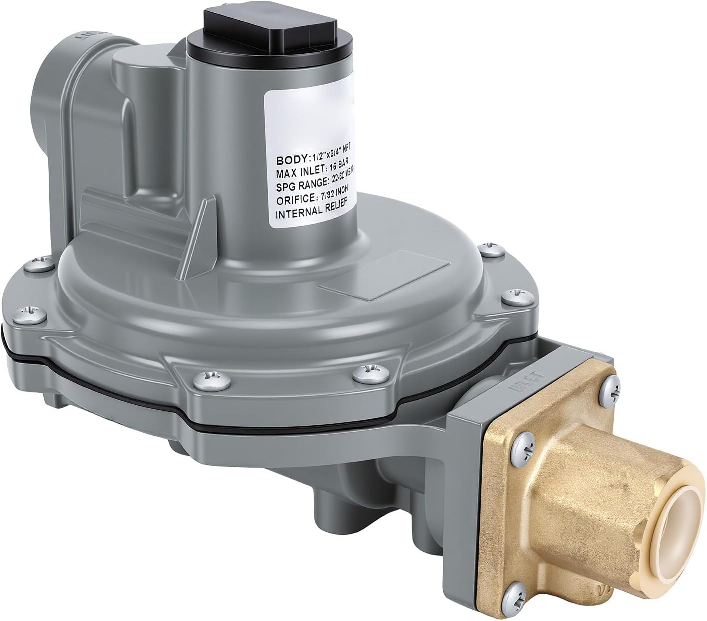 2-stufiger Gasregler 1,2x1,9 Fnpt 249074 W/h 22,4 Bis 32,4