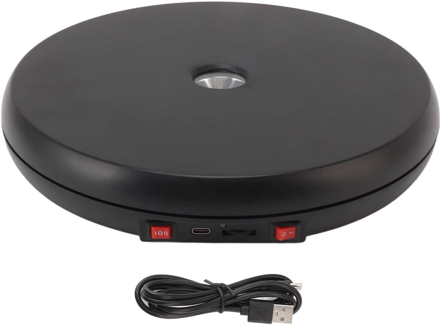 Elektrisch Motorisierter Drehteller-displayständer Mit Led, 360-grad-foto-produktdrehtellerständer Für Produktfotografie-präsentation (schwarz)